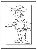 Wild West kleurplaat 1